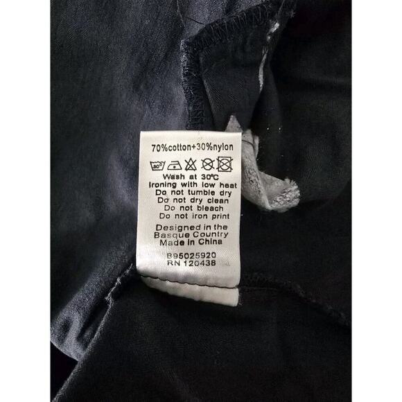 SkunkFunk SKFK Zuria Women's Y2K Blue Star Hooded Blue Ruched Button Up Jacket M - Picture 10 of 11